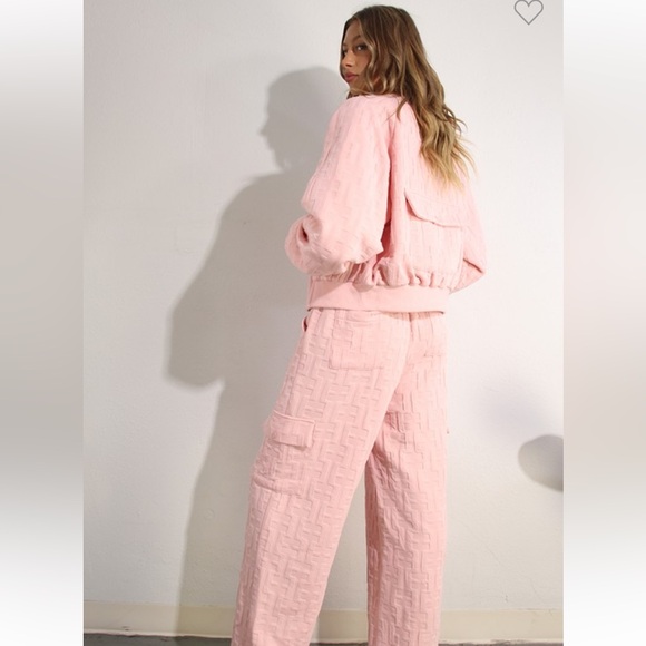 NWT “EMBOSSED BOMBER AND LONG PANT SET - Picture 14 of 15